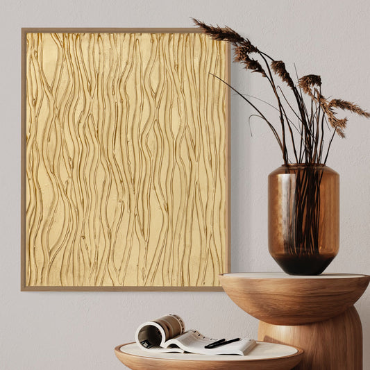Golden Roots - 11x14” Textured Art