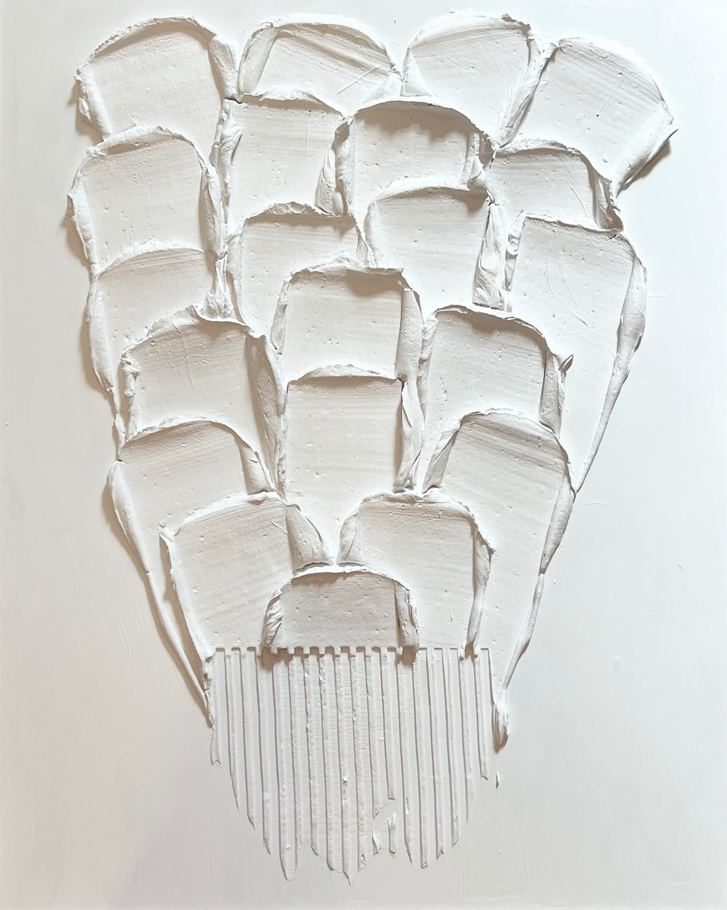 Botanic White - 24x30” Textured Art